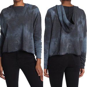 ABOUND WOMENS SWEATSHIRTS & HOODIES | PRINTED HI-LO HOODIE BLACK- GREY TIE DYE